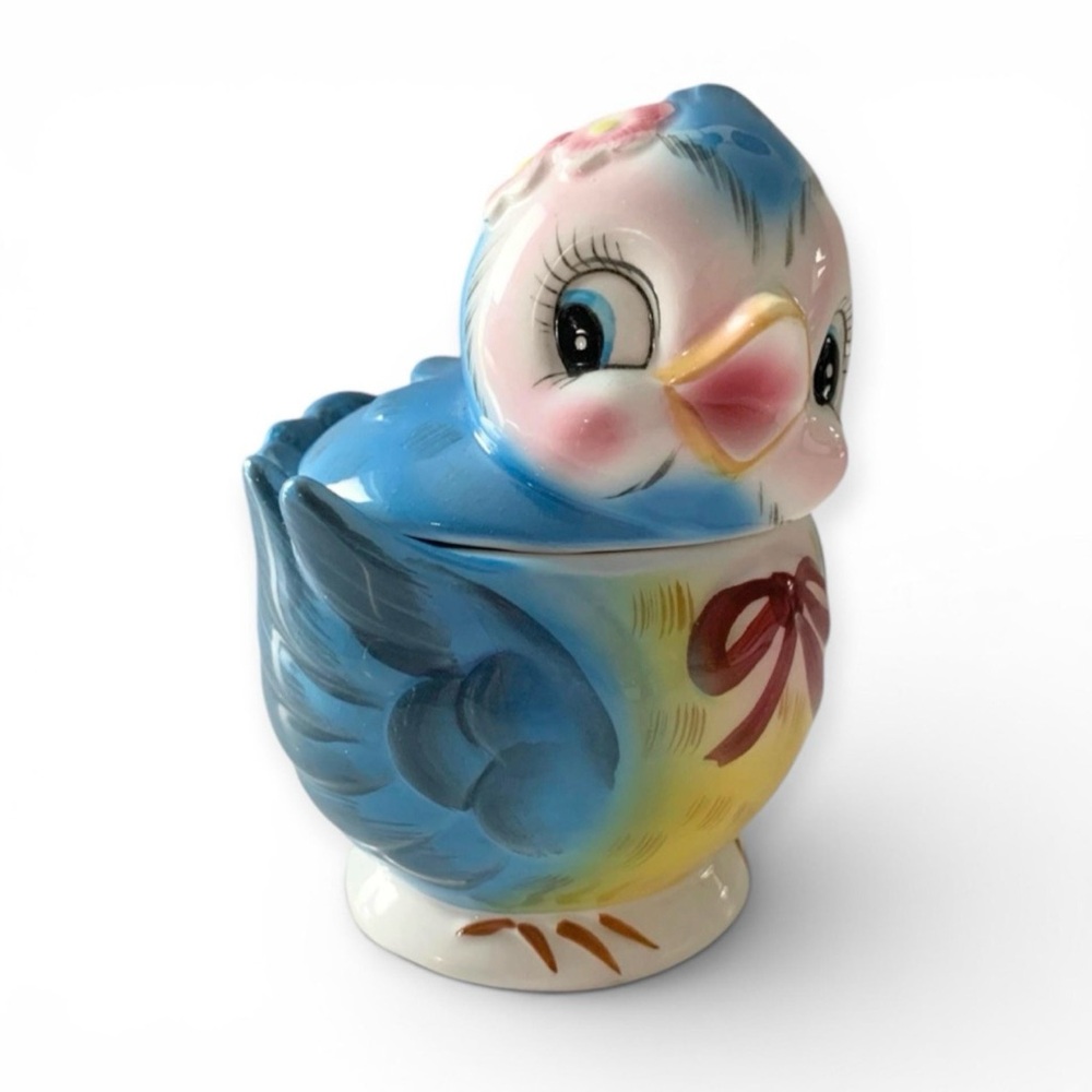 Vintage Zeo Lefton Bluebird Sugar Bowl